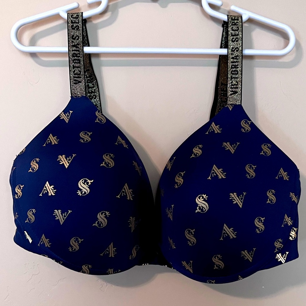 Victoria’s Secret bra 34D Blue and gold shine